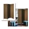 Homeroots Brown Fabric 3 Panel Soho Screen47 x 1 x 71 in. 370414 - alternate 7
